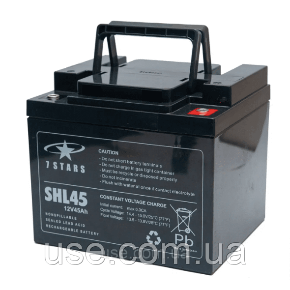 Акумулятор AGM 12V 45 Ah, а*год, Ампер-годин, А/год, Ah, AH, А-год, 12 Вольт, В, 12В, V, свинцево-кислотний, VRLA, АКБ