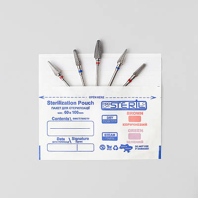 Крафт-пакети для стерилізації фрез ProSteril 60*100 мм