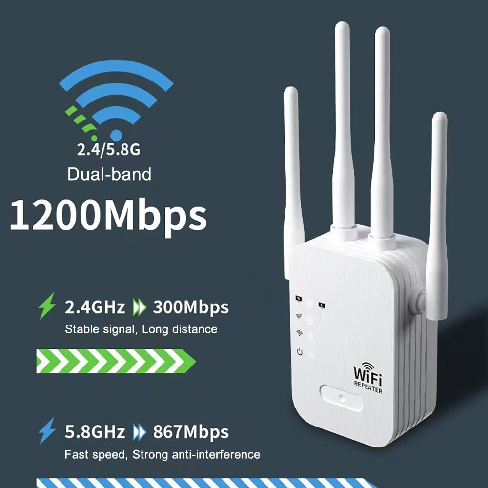 WiFi Репитер, ретронслятор 5 ГГц 2,4 ГГц двухдиапозонный повторитель ...