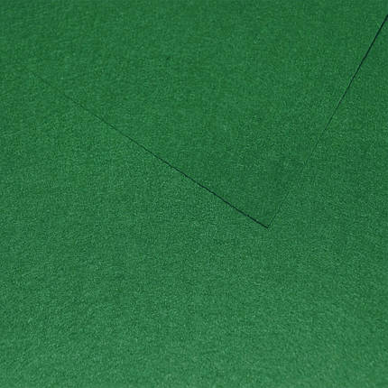 Фетр твердий 1 мм, лист 20x30 см, зелений (Китай), фото 1
