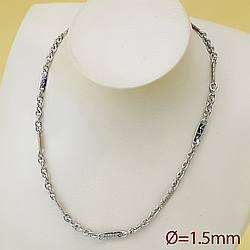 Ланцюжок "Комбінований Якір", р.60, медсплав Xuping, stainless steel