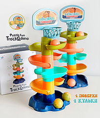 Розвиваюча гра для малюків 3602 C Спуск 4 м'ячики та 4 поверха Баскетбольна вежа