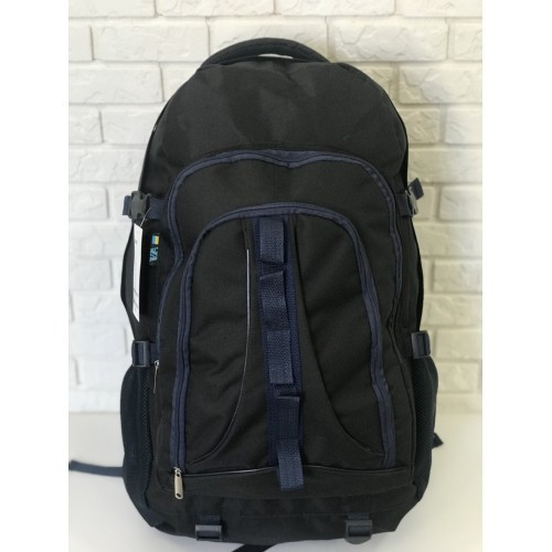 Рюкзак туристичний VA T-02-3 65л, чорний з синім
