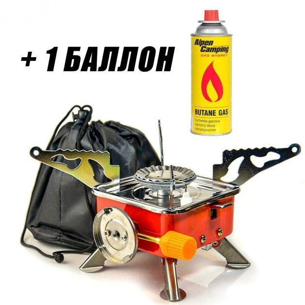 Туристична газова плитка з п'єзопідпалом Kovar K 202 мінігідгетична плита в комплекті з 1 балоном