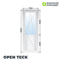 Дверь балконная OpenTeck Elite 70, белая, 750х2150 мм от производителя Оконный Стандарт