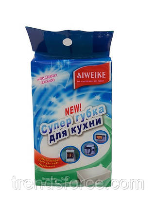 Губка для прибирання кухні Aiwelke меламінова 10х7х3 207060, фото 1