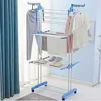 Многоярусная сушилка для белья, вещей, одежды Garment rack with wheels складная, удобная в использовании