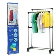 Телескопическая стойка-вешалка Double Pole Clothes Horse Mini для одежды и обуви в гардеробную