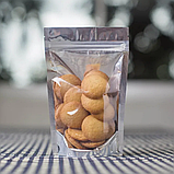 Дой-пак 180x280 СРІБЛО+ ПРОЗОРА СТОРОНА (500г) + zip-замок, фото 3