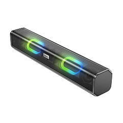 DR Портативна Bluetooth колонка Hoco BS49 саундбар з LED-підсвіткою black