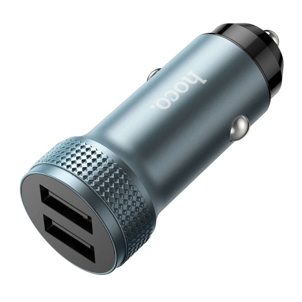DR Автомобільний зарядний пристрій Hoco Z49 2 USB сірий, фото 1