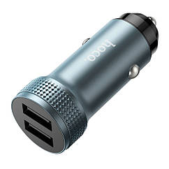 DR Автомобільний зарядний пристрій Hoco Z49 2 USB сірий