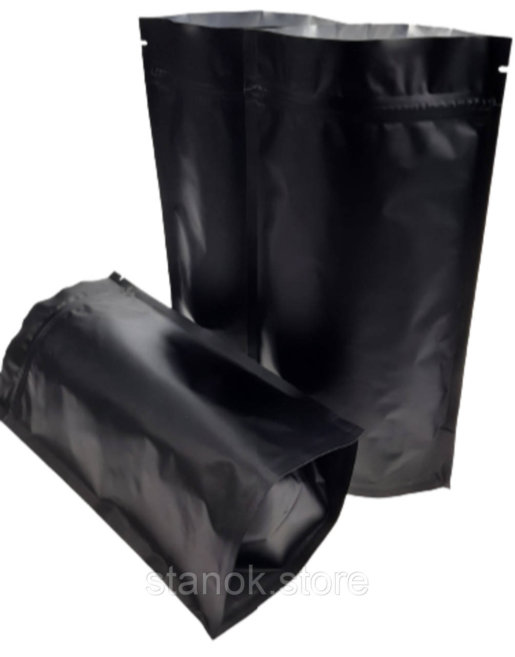 Дой-пак 210x380 чорний (1кг) + zip- замок