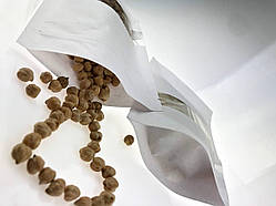 Дой-пак 130х200 крафт білий + вікно (100 г) zip-замок дно