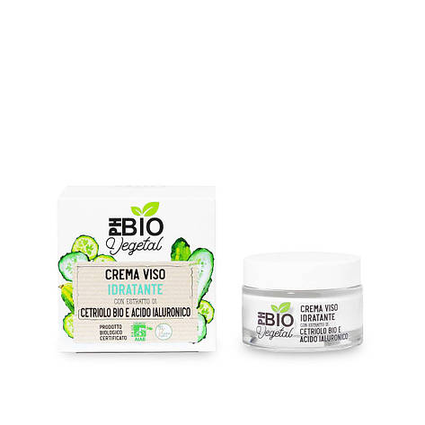 Зволожуючий крем для обличчя з органічним екстрактом огірка та гіалуроновою кислотою, фото 1