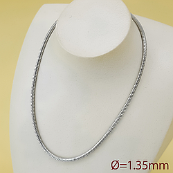 Ланцюжок "Еластичний Снейк", р.60, медсплав Xuping, stainless steel