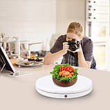 Поворотний стіл для предметної зйомки Puluz PU3146EU white (45см), фото 2