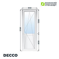 Дверь балконная Decco 62, белая, 850х2150 мм от производителя Оконный Стандарт