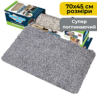 Придверный коврик впитывающий Clean Step Mat Серый 70х45 см, влаговпитывающий коврик под входную дверь