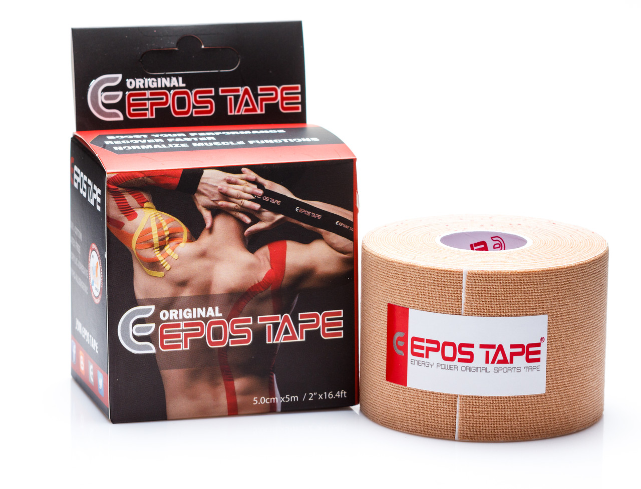 Кинезио тейп Epos Tape 5м х 5см (Бежевий)