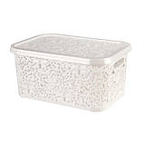 Кошик з кришкою "Ажур" 10л 33,5х23,5х16 см білий, фото 2