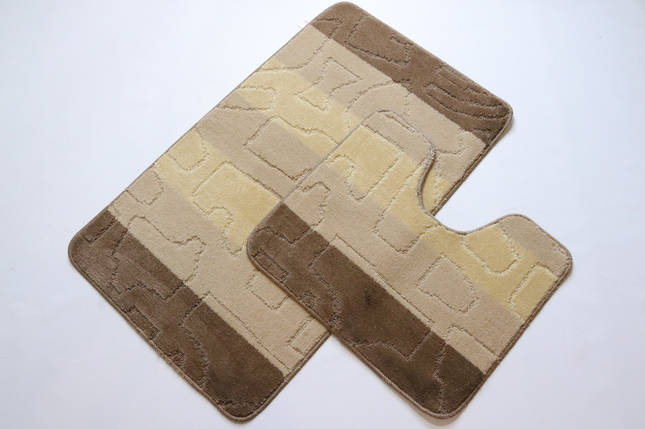 Набір килимків у ванну та туалет Vonaldi Multicolor 100*60 см і 50*60 см 02234, фото 1