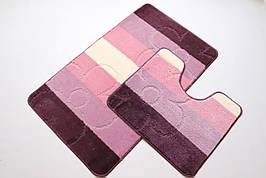 Набір килимків у ванну та туалет Vonaldi Multicolor 80*50 см і 40*50 см 02276/s