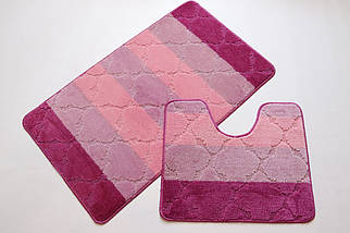 Набір килимків у ванну та туалет Vonaldi Multicolor 80*50 см і 40*50 см 02270/s, фото 2