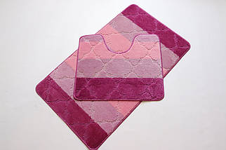 Набір килимків у ванну та туалет Vonaldi Multicolor 80*50 см і 40*50 см 02270/s, фото 3