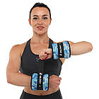 Обважнювачі манжети для рук і ніг Zelart 7819-1,5 2 шт. по 1,5 кг Blue Camouflage, фото 7