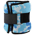 Обважнювачі манжети для рук і ніг Zelart 7819-1,5 2 шт. по 1,5 кг Blue Camouflage, фото 3