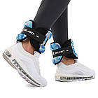 Обважнювачі манжети для рук і ніг Zelart 7819-1,5 2 шт. по 1,5 кг Blue Camouflage, фото 9