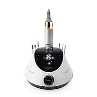 Фрезер для манікюру BUCOS Nail Drill X2 PRO WHITE PEARL (65W/35000 об.)+ український посібник (+ 6 покращених