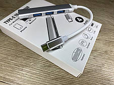 Hub USB - Type C для Macbook або Phone 4 ports, Юсб Хаб перехідник, фото 4