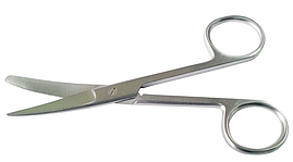 Ножиці з одним гострим кінцем, вертикально зігнуті, 11.3 см