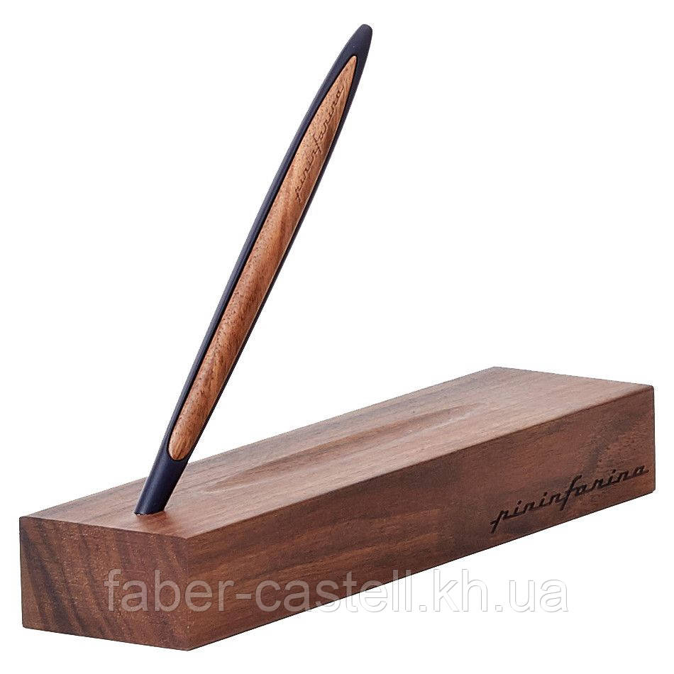 Ручка кулькова Pininfarina Cambiano Ink Blue, корпус синій матовий алюміній + волоський горіх