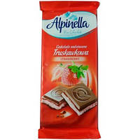 Шоколад молочний з полуницею Alpinella Strawberry 100 г.