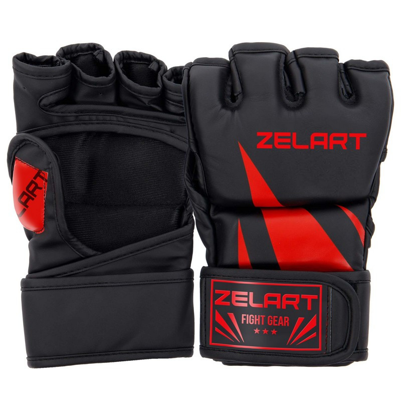 Перчатки для смешанных единоборств Zelart Fight Gear 8355 размер XL Black-Red - фото 4 - id-p1904624326