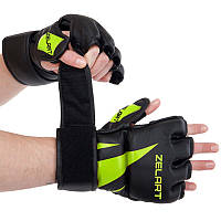 Перчатки для смешанных единоборств Zelart Fight Gear 8355 размер M Black-Green