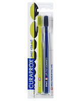 Набір зубних щіток Curaprox CS5460/2 Duo Jeanneret Avangarde Edition, зелено-синій, 2 шт.
