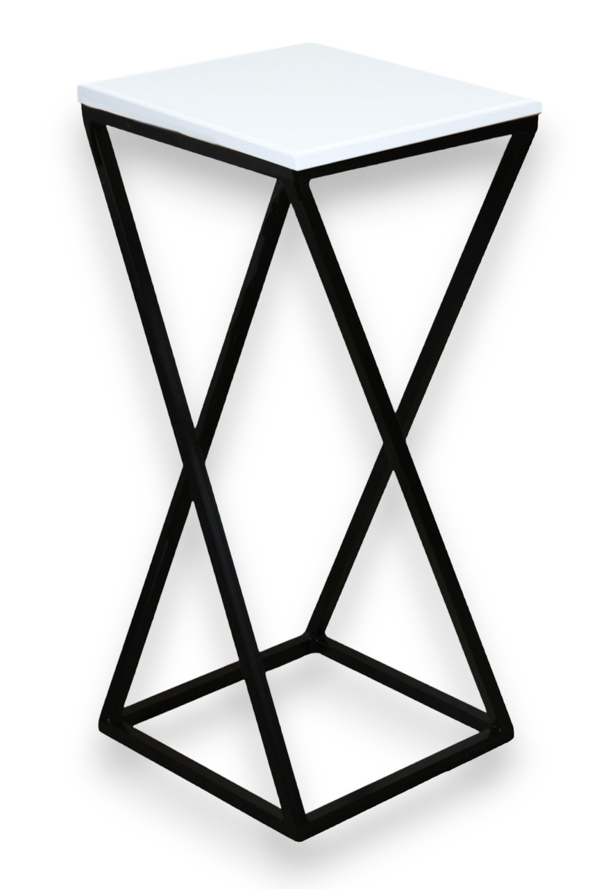 Стілець барний в стилі Лофт Вектор 65 см чорний/білий