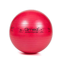 Фітбол - Qmed ABS Gym Ball. Гімнастичний м'яч для заняття спортом, для фитнесу та йоги. Колір червоний
