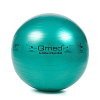 Фітбол - Qmed ABS Gym Ball. Гімнастичний м'яч для заняття спортом, для фитнесу та йоги. Колір зелений