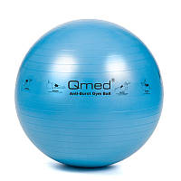 Фітбол - Qmed ABS Gym Ball. Гімнастичний м'яч для заняття спортом, для фитнесу та йоги. Колір синій