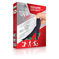 Компресійні гольфи для спорту, антиварикозні компресія 1 клас - Tiana Тип 762 (чорно-зелені)