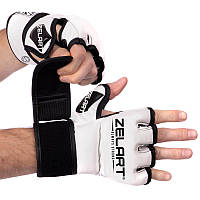 Перчатки для смешанных единоборств Zelart Fight Gear 5699 размер XXS White-Black
