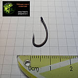 Карпові гачки безбороді Curve Shank barbless hook √8, фото 3