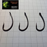 Карпові гачки безбороді Curve Shank barbless hook √8, фото 4