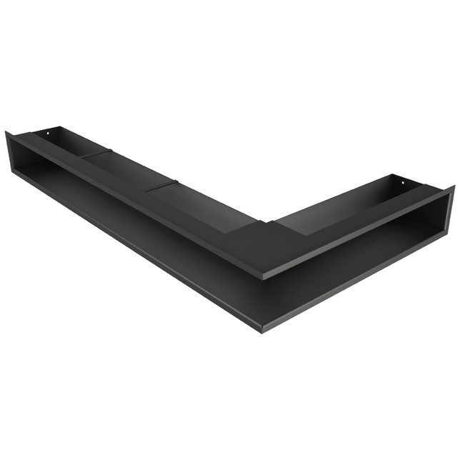 Вентиляційна решітка для каміна кутова ліва SAVEN Loft Angle 95х450х800 чорна