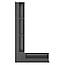 Вентиляційна решітка для каміна кутова ліва SAVEN Loft Angle 95х450х800 чорна, фото 2